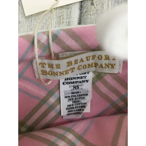 The Beaufort Bonnet Company Pink Pelham Bay Plaid Sleighbell Stocking NWT - Picture 7 of 8